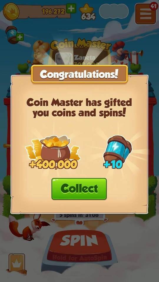 free coins and spins for coin master